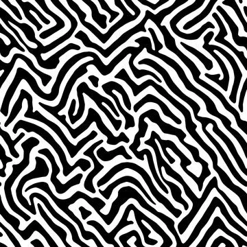 Vector Optical Illusion Black and White Seamless Pattern Illustrazione stock
