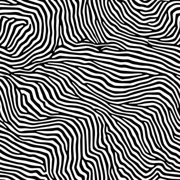 Vector Optical Illusion Black and White Seamless Pattern Stock Illustration