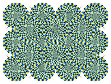 Vector Optical illusion Spin Cycle background with the shape of the snake Stockillustratie