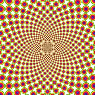 Vector Optical illusion Spin Cycles background Stock Illustration