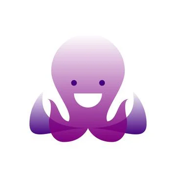 Vector optopus in gradient style. Digital art Illustrazione stock
