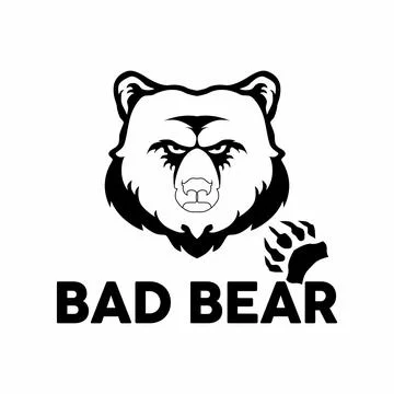 Vector or bear head and hand shape design. Stock Illustration