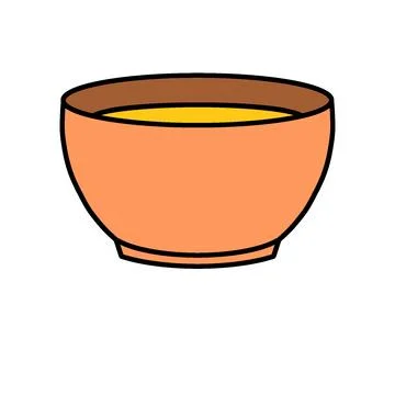 Vector or illustration image of a bowl for food Stock Illustration