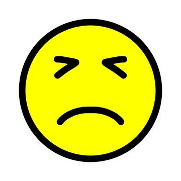 Vector or illustration of a round face expression emoticon Stock Illustration