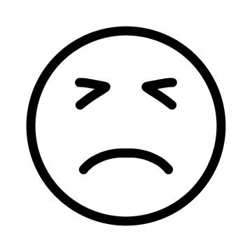 Vector or illustration of a round face expression emoticon Illustrazione stock