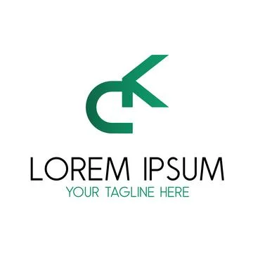Vector or symbol of a unique and professional concept CK letter Illustrazione stock