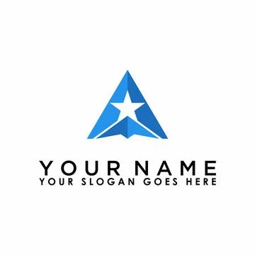 Vector or triangle shape design and star. Stock Illustration
