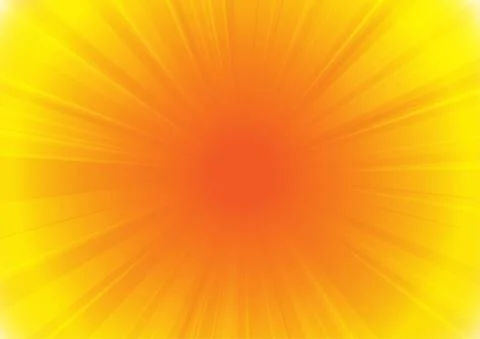 Vector : Orange and yellow with stripes radian background Stock Illustration
