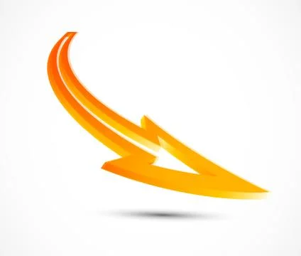 Vector orange arrow Stock Illustration