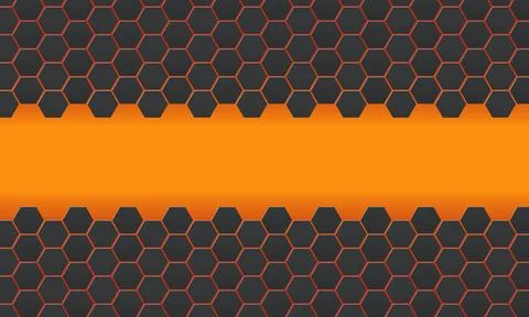 Vector orange background hexagons イラスト素材