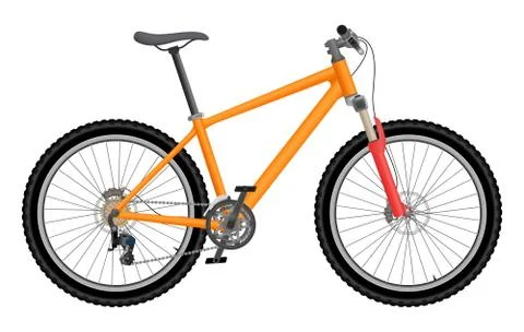 Vector orange bike Stock Illustration