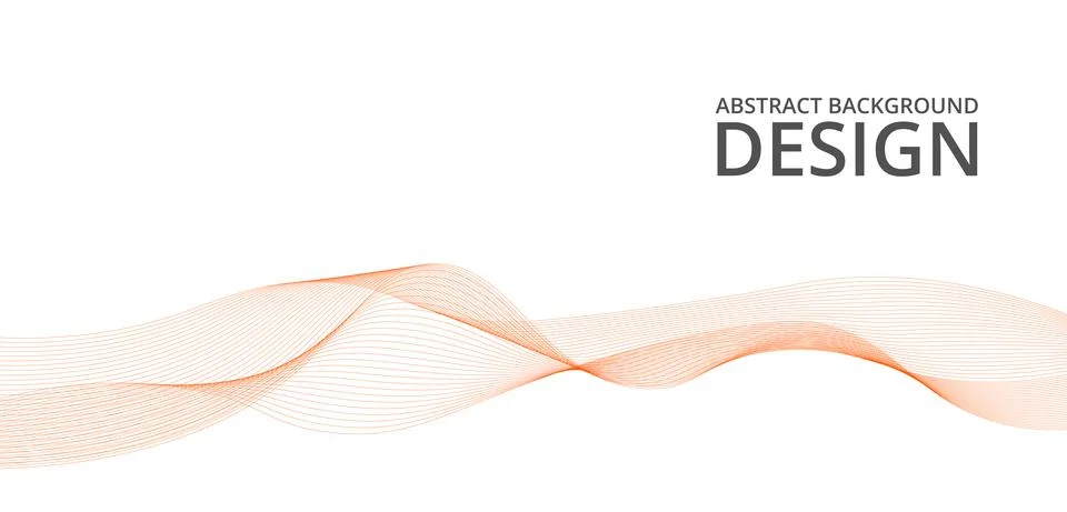 Vector orange color abstract wave design element 스톡 일러스트