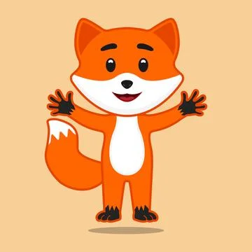 Vector orange fox Stock-Illustration