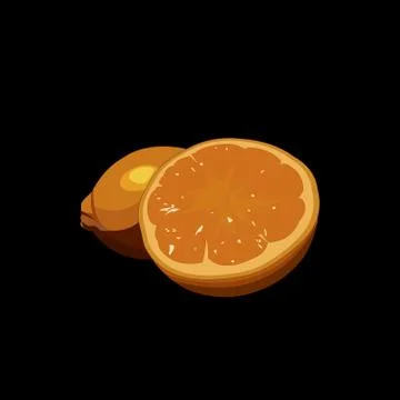 Vector orange, lemon icon. Stock Illustration