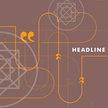 Vector orange lines on a beautiful brown background Stock Illustration