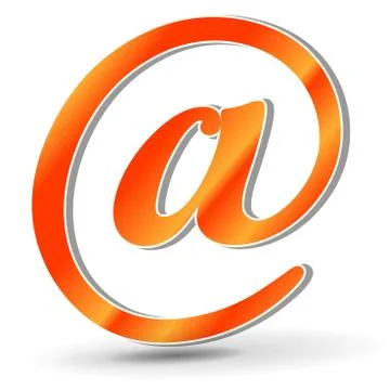 Vector orange mail icon Stock Illustration
