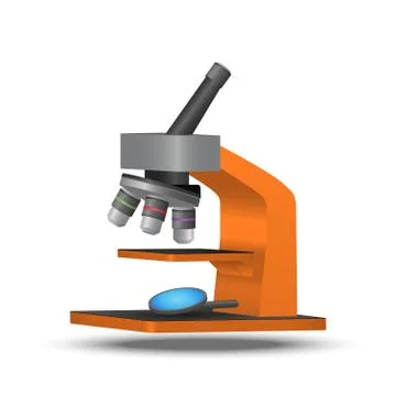 Vector orange microscope Stock Illustration