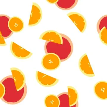 Vector orange pattern decoration texture fruits vector wallpaper textile Stock Illustration