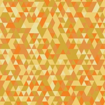 Vector orange retro triangular seamless pattern background. Stock Illustration
