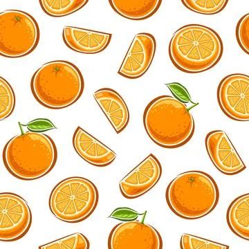 Vector Orange Seamless Pattern 스톡 일러스트