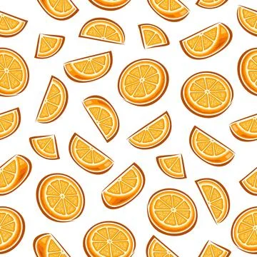 Vector Orange Seamless Pattern Illustrazione stock