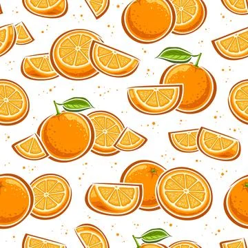 Vector Orange Seamless Pattern Illustrazione stock
