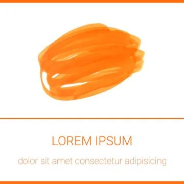 Vector orange stripes drawn with markers. Elements for design and background Stock Illustration