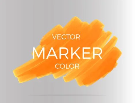 Vector orange stripes drawn with markers. Elements for design and background Stock Illustration
