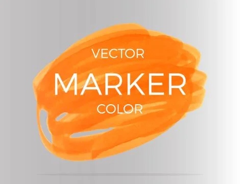 Vector orange stripes drawn with markers. Elements for design and background Illustrazione stock