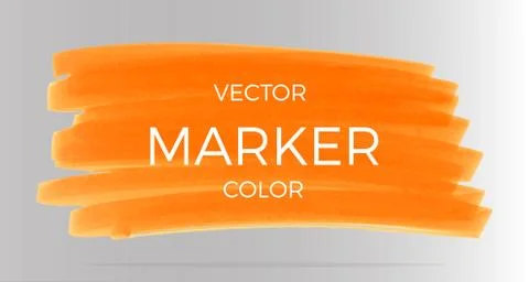 Vector orange stripes drawn with markers. Elements for design and background Stock Illustration