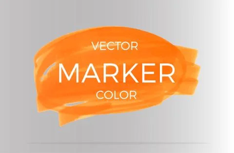 Vector orange stripes drawn with markers. Elements for design and background Stock Illustration