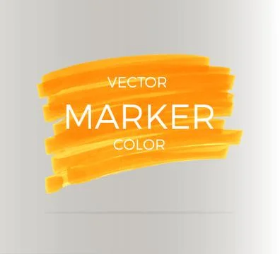 Vector orange stripes drawn with markers. Elements for design and background Stock Illustration