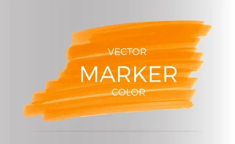 Vector orange stripes drawn with markers. Elements for design and background Stock Illustration