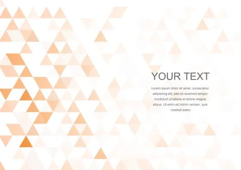 Vector : Orange triangles texture background Stock Illustration