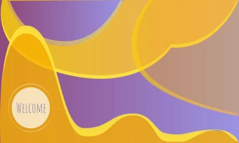 Vector orange, yellow and violet  big background with parallax effect - trans Stock Illustration