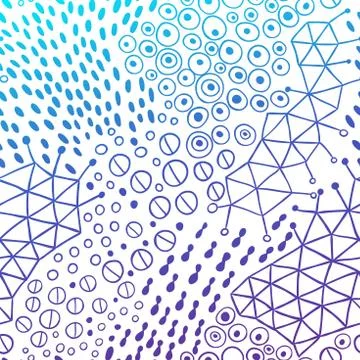 Vector organic seamless abstract background, botanical motif, freehand doodles Illustrazione stock