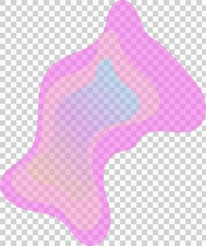 Vector organic shapes are floating on transparent background showing nested Stock Illustration