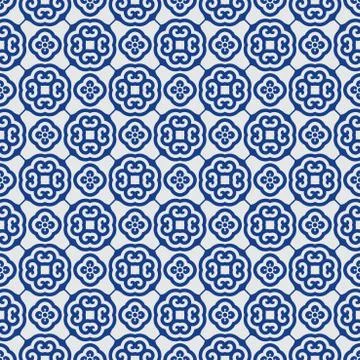 Vector oriental floral seamless pattern background Stock Illustration