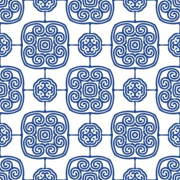 Vector oriental floral seamless pattern background Stock Illustration