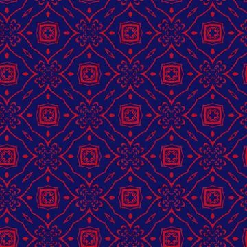 Vector oriental floral seamless pattern background Stock Illustration