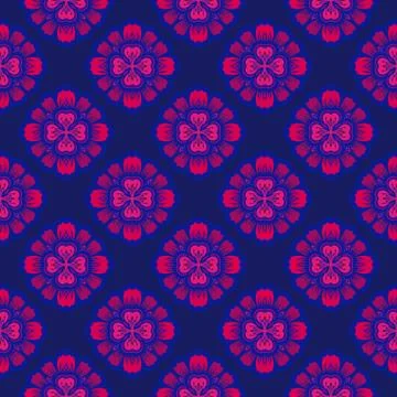 Vector oriental floral seamless pattern background Stock Illustration