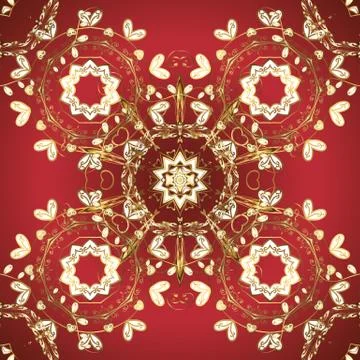 Vector oriental ornament. Seamless oriental ornament in the style of baroque. Go Stock Illustration