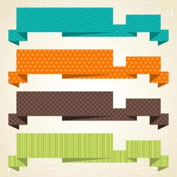 Vector origami background. Banner and speech bubbles イラスト素材
