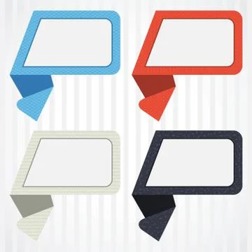 Vector origami background. Banner and speech bubbles Stock Illustration