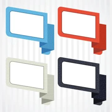 Vector origami background. Banner and speech bubbles イラスト素材