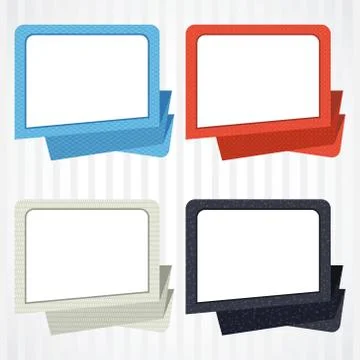 Vector origami background. Banner and speech bubbles Stock Illustration