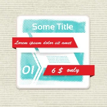 Vector origami banner with halftone efect. eps 10 Illustrazione stock