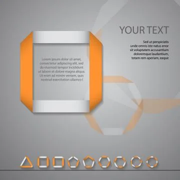 Vector : Origami paper layout for text Illustrazione stock