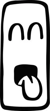 Vector original smiley, emotion line illustration Stock Illustration