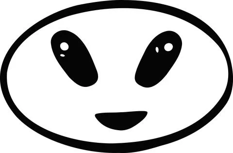 Vector original smiley, emotion line illustration Illustrazione stock